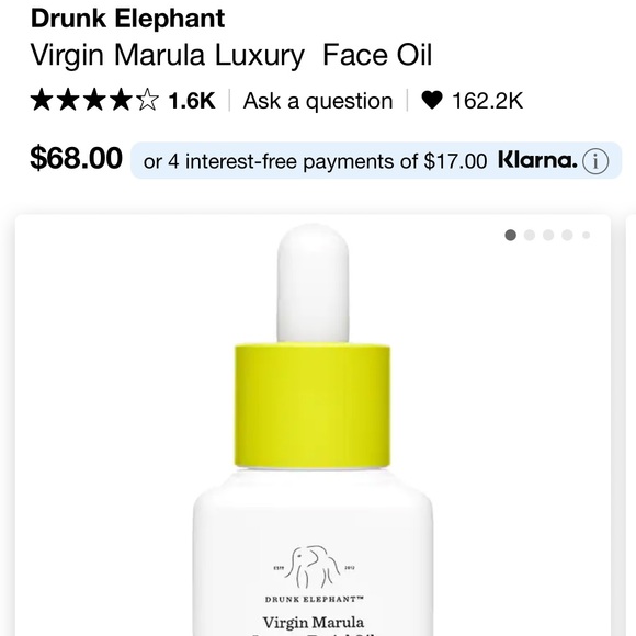 🐘 Drunk Elephant Virgin Marula Luxury Face Oil - Picture 9 of 9